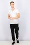 Men Pull On Drawstring Track Pants, Black - 2