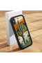 iPhone X/Xs Compatible Black Silicone Camera Protected Shock-Absorbing Protective Case with Cactus Pattern - 2