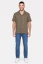Native Men Relaxed Fit Short Sleeve Textured Shirt, Olive - 2