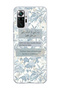 Redmi Note 10 Pro 4g Compatible Light Blue Flower Prayer Printed Transparent Phone Case