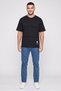 Men Relaxed Fit Crew Neck Solid Short Sleeve T-Shirt, Black - 2