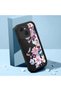 Tecno Spark 40C Compatible Black Silicone Camera Protected Shock-Absorbing Protective Case with Floral Pattern - 2