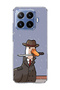 Mi 17t Pro Compatible Hat Detective Goose Printed Transparent Phone Case