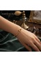 Gold Color Knot Detail Adjustable Steel Bracelet - 2