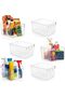 MZDT CLEARSPACE Plastic Storage Bins Clear plastic storage bins for pantry, cabinet, kitchen, laundry, office, closet, garage, and freezer organization