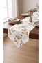 Duck Fabric Triangular Runner 40X130 cm – Eucalyptus Leaf Pattern, Water Repellent Stain-Resistant Decorative Table Runner - 5