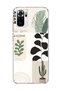 Redmi Note 10 / 10S Compatible Leaf Cactus Banner Printed Transparent Phone Case