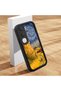 Vivo Y31/Y21D Compatible Black Silicone Camera Protected Shock-Absorbing Protective Case with Starry Oil Painting Pattern - 2