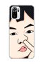 Redmi Note 10 / 10S Compatible Funny Face Nose Printed Transparent Phone Case