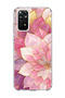 Redmi Note 11 / 11S Compatible Pink Gold Water Lily Printed Transparent Phone Case