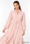 Waist-Tied Ruffle Collar Flounce Regular Chiffon Dress - 3