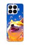 Mi 17t Compatible Smiling Dog Bubble Printed Transparent Phone Case