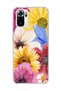 Redmi Note 10 / 10S Compatible Sunflower Watercolor Printed Transparent Phone Case