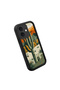 iPhone 16 Compatible Black Silicone Camera Protected Shock Absorbing Protective Case with Cactus Pattern - 3