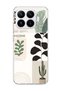 Mi 17t Compatible Leaf Cactus Banner Printed Transparent Phone Case