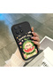 Xiaomi Poco F8 Pro 5g Compatible Black Silicone Camera Protected Shock-Absorbing Protective Case Watermelon and Rainbow Pattern