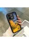Vivo Y28 4g Compatible Black Silicone Camera Protected Shock-Absorbing Protective Case with Starry Oil Painting Pattern
