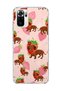 Redmi Note 10 / 10S Compatible Strawberry Sausage Dog Printed Transparent Phone Case
