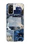 Redmi Note 11 / 11S Compatible Navy Blue Flower Verse Printed Transparent Phone Case