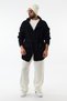 Design Black Knitwear Men's Poncho Coc3618