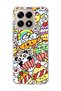 Mi 15t Compatible Cute Panda Rainbow Printed Transparent Phone Case