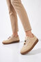 Accessory Lace-Up Thick Sole Sneaker Beige Stylish Comfortable Casual Walking Shoes 669253