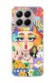 Mi 15t Pro Compatible Rainbow Hair Girl Printed Transparent Phone Case