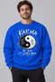 Mixed Text Yin Yang Printed Unisex Oversize Sweatshirt – Crew Neck Casual Sweatshirt
