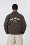 Men's Da Vinci Lined Detailed Oversize Jacket Brown - 2