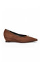 Women's Stone Detailed Evening Dress Shoes Brown Suede Wedge Heeled Special Occasion Night Stylish Shoes 608442 - 2