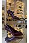 Imported women's croco patent leather low heel shoes 1001-55 - 3
