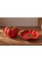 Set of 2 Mixed Tomato-Figured Ceramic Bowls and Plates