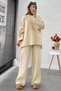 Premium Ripped Detailed Design Knitwear Set - Cream - 2