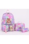 Korean Style Teddy Bear and Sweet Patterned Accessories Girls' Primary School Bag Thermal Lunch Bag and Pencil Case 3-Piece Set
