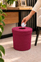 Nessa 25X25 Trash Can, Onion Storage Box, Decorative Wastebasket, Wicker Basket with Lid, Woven Basket, Multi-Purpose Storage Basket, Kitchen Organizer, Bathroom and Office Trash Can, Shoe Basket, Potato Basket
