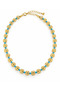 Gold Color Turquoise Detailed Women's Necklace – Gold Color Beaded, Modern and Stylish Design - 2