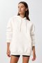 Hooded Oversize Knitted Sweatshirt Len0042 Ecru - 3