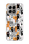 Mi 14t Compatible Colorful Cat Paw Printed Transparent Phone Case