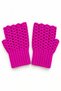 Women's Fingerless Knitted Gloves Fuchsia Hand Knitted Winter Warm Gloves for Daily Use - 3