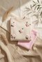 Daisy Bloom Floral Patterned Cream Sweatshirt and Pink Sweatpants Cotton Two-Piece Baby Set - 3