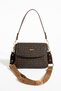 Brown New Season 4-Compartment Women's Messenger Bag with Shoulder Strap, 25X15Cm. - 5