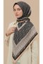 Rosena 120*120 cm Italian Chiffon Scarf - Black / Ecru - 5