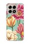 Mi 15t Compatible Large Flower Mint Green Printed Transparent Phone Case