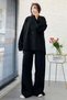 Premium Ripped Detailed Design Knitwear Set - Black - 2