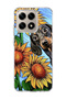 Mi 15t Compatible Sausage Dog Sunflower Printed Transparent Phone Case