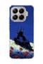 Mi 15t Pro Compatible Blue Samurai Weasel Printed Transparent Phone Case