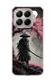 Mi 15t Pro Compatible Samurai Full Moon Printed Transparent Phone Case