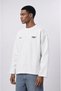 Men's Cake Printed Oversize Sweatshirt with Dirty Stitch Detail Ecru - 3