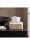 Floral Embossed Polyresin Tissue Holder