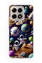 Mi 15t Compatible Cute Astronaut Planet Printed Transparent Phone Case